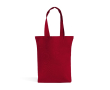 Tas van gerecycled katoen en plastic met bodemvouw 140 g/m² kleur rood
