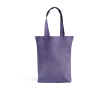 Tas van gerecycled katoen en plastic met bodemvouw 140 g/m² kleur paars