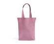 Tas van gerecycled katoen en plastic met bodemvouw 140 g/m² kleur lichtroze