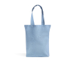Tas van gerecycled katoen en plastic met bodemvouw 140 g/m² kleur lichtblauw