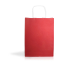 Kraftpapier tas in verschillende kleuren met korte handvatten 90 g/m² kleur rood