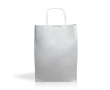 Kraftpapier tas in verschillende kleuren met korte handvatten 90 g/m² kleur zilver