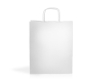 Kraftpapier tas met handvatten, ideaal voor boodschappen 90 g/m² kleur wit