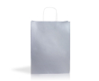 Kraftpapier tas in verschillende kleuren met handvatten 90 g/m² kleur zilver