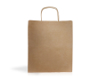 Klassieke kraftpapier tas met ruime inhoud en handvatten 115 g/m² kleur naturel