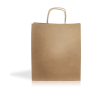Kraftpapier tas met zijvouw, sterk 90 g/m² kleur naturel