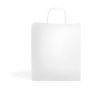 Ecologische tas van kraftpapier met handvatten 90 g/m² kleur wit