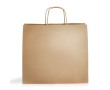 Brede tas van kraftpapier, ideaal voor boodschappen 100 g/m² kleur naturel