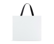 Premium matte papieren tas met zijvouw en handgrepen 9kg kleur wit