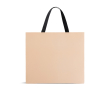 Premium matte papieren tas met zijvouw en handgrepen 9kg kleur beige