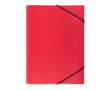 Map met transparant effect in meerdere kleuren en elastische sluiting kleur rood