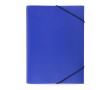 Map met transparant effect in meerdere kleuren en elastische sluiting kleur blauw