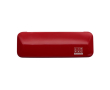 Metalen etui met 1 vulpotlood en 1 zwarte inkt balpen kleur rood
