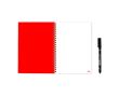 Infinity notitieboek met flexibele kaft en marker, A5 blanco pagina’s kleur rood