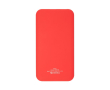Tweekleurige powerbank met laadindicator 10.000 mAh kleur rood