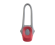 Fietslicht met 2 LED-lampen en siliconen bevestigingsband kleur rood