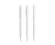 Plastic pen met klikmechanisme en zwarte inkt Clic Stic BIC® kleur wit