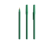 Balpen met soepele schrijfervaring en blauwe inkt Round Stic kleur groen