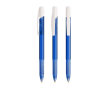 Plastic balpen met drukknop, intrekbaar, en blauwe inkt BIC® kleur doorzichtig blauw
