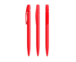 Kunststof BIC®-pen met ergonomische grip en zwarte inkt kleur rood