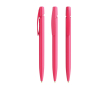 Kunststof BIC®-pen met ergonomische grip en zwarte inkt kleur roze