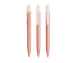 Plastic pen met stevige clip en blauwe inkt Media Clic Glacé BIC® kleur roze