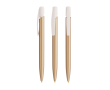 Plastic pen met stevige clip en zwarte inkt Media Clic Glacé BIC® kleur goud
