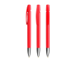 Navulbare plastic pen met klikmechanisme en zwarte inkt BIC® kleur rood