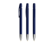 Navulbare plastic pen met klikmechanisme en zwarte inkt BIC® kleur marineblauw
