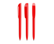 Plastic BIC® pen met grote clip en zwarte inkt kleur rood