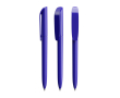 Plastic BIC® pen met brede clip en blauwe inkt kleur blauw