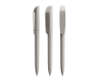 Plastic BIC® pen met grote clip en zwarte inkt kleur grijs