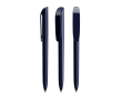 Plastic BIC® pen met grote clip en zwarte inkt kleur marineblauw