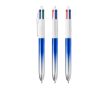 Plastic balpen met meerkleurmechanisme, 4 kleuren BIC® kleur blauw