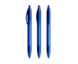 Plastic pen met brede behuizing en blauwe schrijfkleur Wide Body BIC® kleur doorzichtig blauw