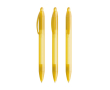 Plastic klikpen met brede body en zwarte inkt Wide Body BIC® kleur doorzichtig geel