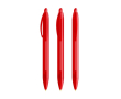 Plastic pen met brede behuizing en blauwe schrijfkleur Wide Body BIC® kleur doorzichtig rood