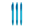 Plastic klikpen met brede body en zwarte inkt Wide Body BIC® kleur doorzichtig lichtblauw