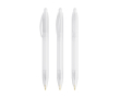 Plastic klikpen met brede body en zwarte inkt Wide Body BIC® kleur doorzichtig wit