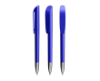 Navulbare plastic balpen met zwarte inkt Super Clip Glacé BIC® kleur blauw