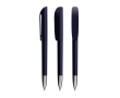 Navulbare plastic balpen met zwarte inkt Super Clip Soft BIC® kleur marineblauw