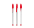 Klassieke transparante kunststof pen met rode inkt BIC® Cristal® kleur rood