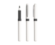 Plastic rollerpen met ergonomische grip, blauwe inkt Grip Roller kleur wit