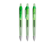 Intrekbare plastic pen met blauwe inkt Intensity® Gel Clic BIC® kleur doorzichtig groen