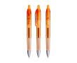Intrekbare plastic pen met blauwe inkt Intensity® Gel Clic BIC® kleur doorzichtig oranje
