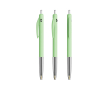 Intrekbare, ergonomische kunststof pen met blauwe inkt BIC® kleur pastel groen