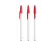 Plastic pen met klassieke dop en blauwe inkt Style BIC® kleur rood