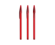 Plastic pen met klassieke dop en zwarte inkt Style BIC® kleur doorzichtig rood