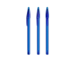 Plastic pen met klassieke dop en zwarte inkt Style BIC® kleur doorzichtig blauw