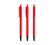 Plastic pen met stylus en blauwe inkt Clic Stic BIC® kleur rood